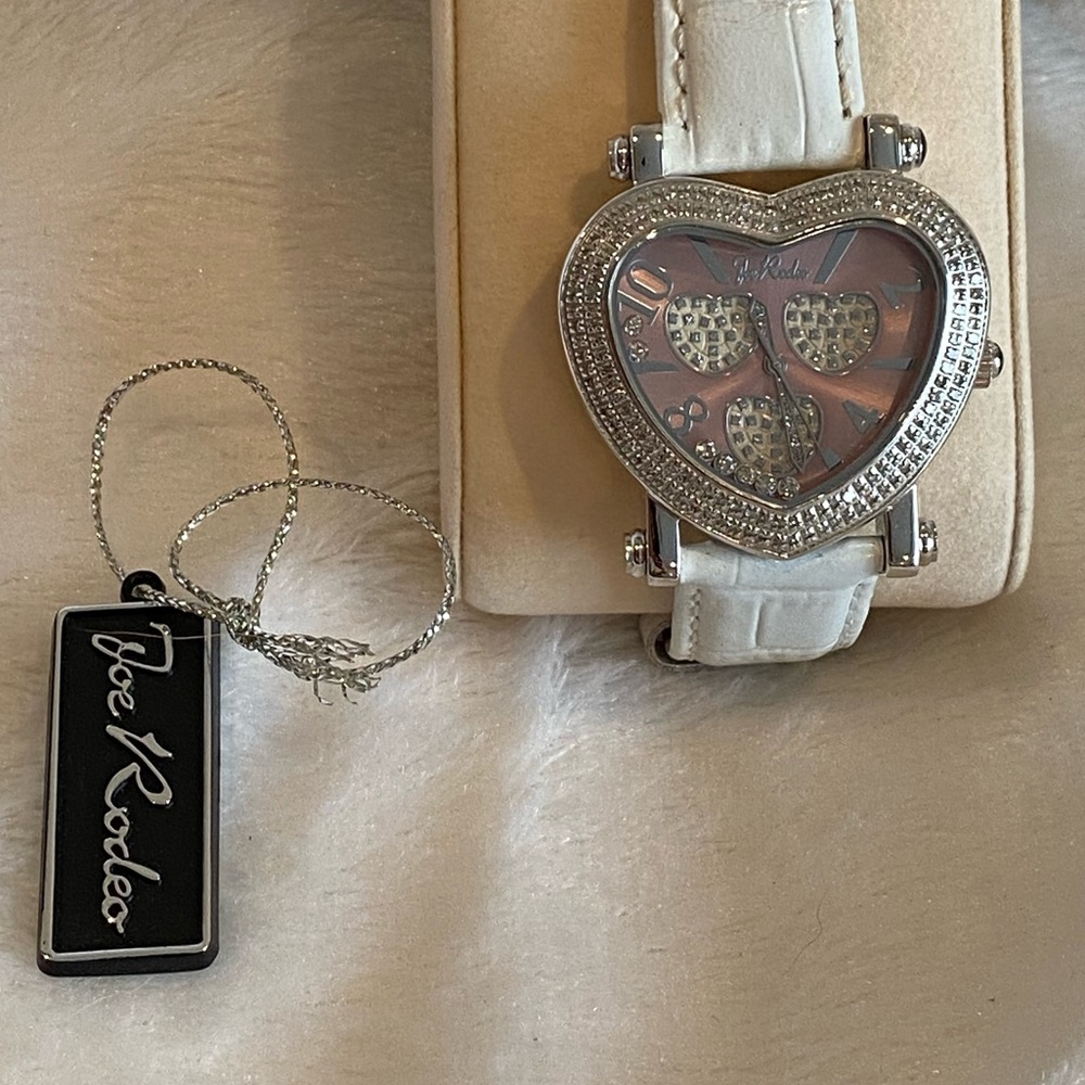 Joe Rodeo floating diamond heart watch